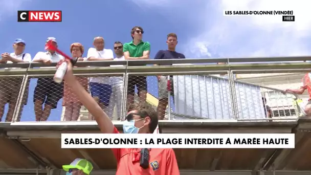 Sables-d'Olonne : la plage interdite à marée haute