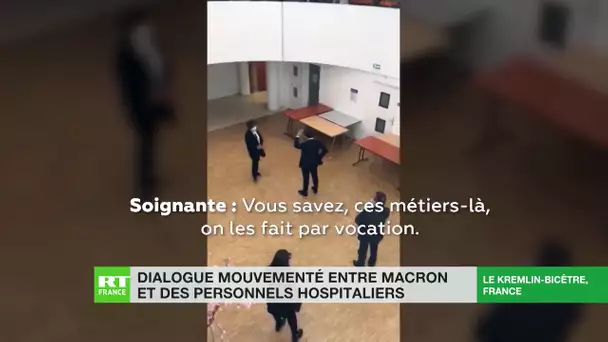 Dialogue mouvementé entre Emmanuel Macron et des personnels hospitaliers
