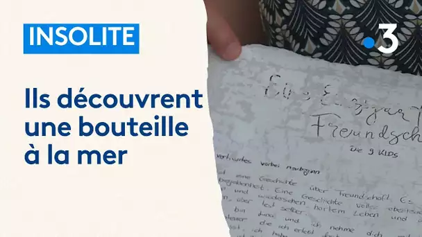 Des élèves de CM2 trouvent une bouteille à la mer rédigée en allemand, découvrez son contenu