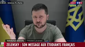 V. Zelensky face aux étudiants français