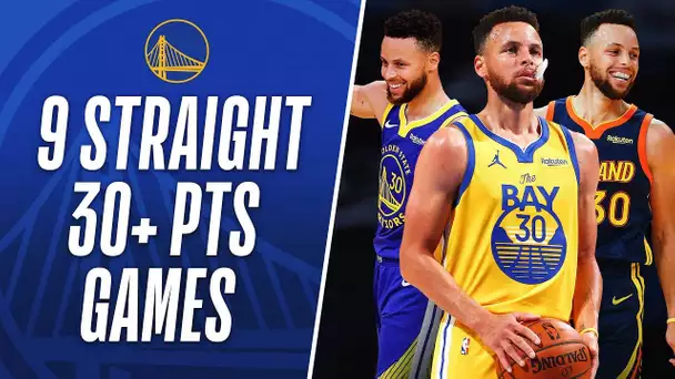 Best Buckets From Stephen Curry's 9-Straight Games of 30+ PTS