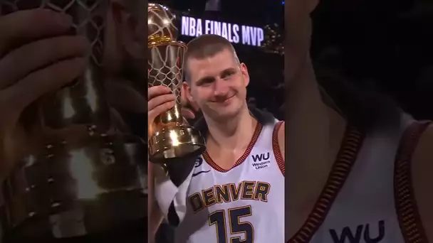 Nikola Jokic is presented with the Bill Russell Trophy as the #NBAFinals MVP! 🙌| #Shorts