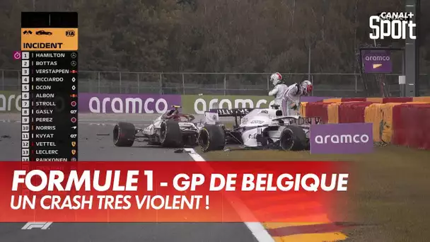 Énorme crash entre Russell et Giovinazzi ! - GP de Belgique