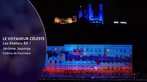 Fête des lumières : Le voyageur céleste sur la colline de Fourvière