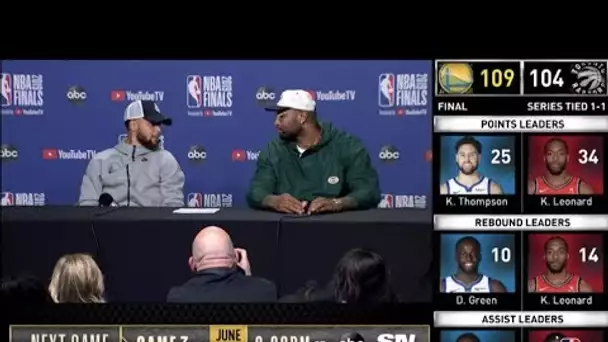 Stephen Curry & DeMarcus Cousins Press Conference | NBA Finals Game 2