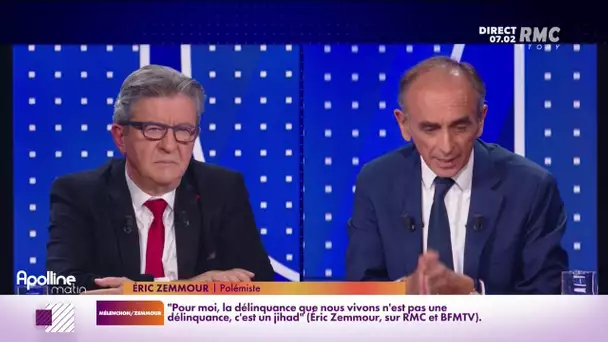 Zemmour face à Mélenchon: "La délinquance que nous vivons, c'est un djihad"