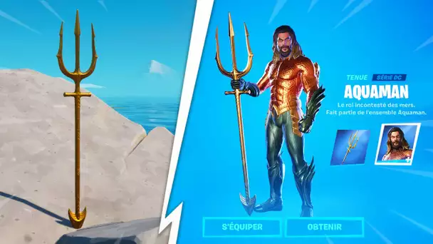 S'EMPARER DU TRIDENT A LA CRIQUE CORALIENNE ! TROUVER LE TRIDENT D'AQUAMAN SUR FORTNITE !