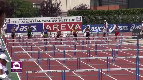 Albi 2015 : Finale 100 m haies Cadettes (Jessie Zali en 13&#039;&#039;44)