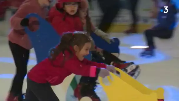 Tempête de neige sur la patinoire de Brive-la-Gaillarde