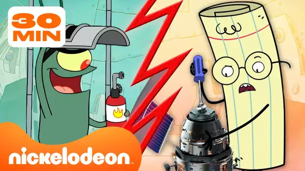 Bob l'Éponge + Pierre, Papier, Ciseaux | PLANKTON CONTRE PAPIER : les pires inventions | Nickelodeon