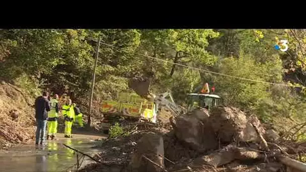 Breil-sur-Roya (06) : ce qu'il reste de la route