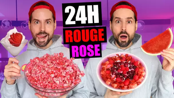 JE MANGE QUE LA NOURRITURE ROSE ET ROUGE PENDANT 24H - HUBY