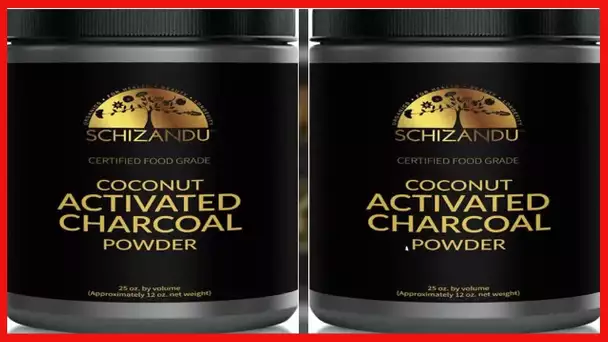 Schizandu Organics Activated Coconut Charcoal Powder, Vegan 100% Pure Detox | Use for Skin