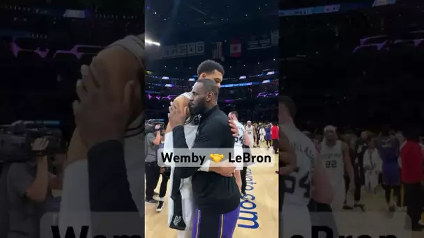 LeBron James Shows Love To Victor Wembanyama Postgame In LA!🤝🔥| #Shorts