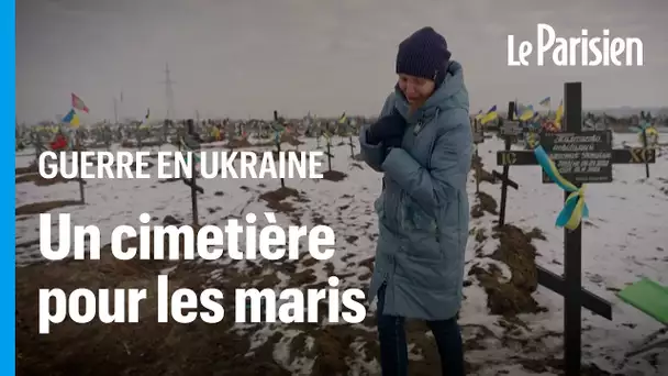 Au cimetière militaire de Dnipro, les Ukrainiennes pleurent leurs hommes tombés au front