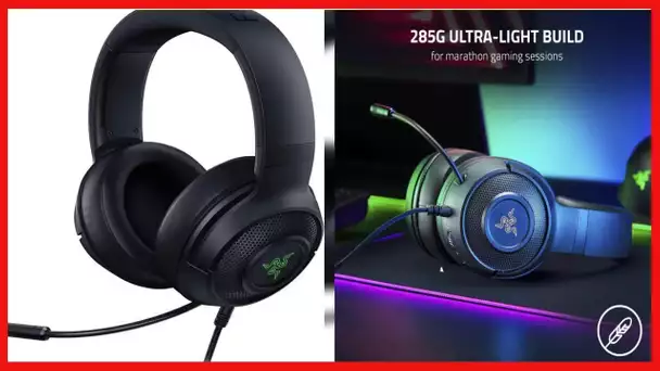 Razer Kraken V3 X Gaming Headset: 7.1 Surround Sound - Triforce 40mm Drivers - HyperClear Bendable