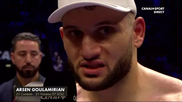 Arsen Goulamirian : "J'avais hâte de boxer"