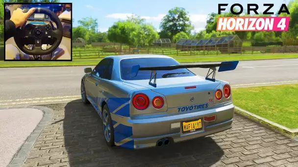 JE SORS LE MONSTRE !! SKYLINE R34 DE FAST & FURIOUS + VOLANT Logitech G920 ! FORZA HORIZON 4