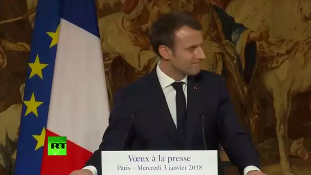 Emmanuel Macron présente ses vœux à la presse