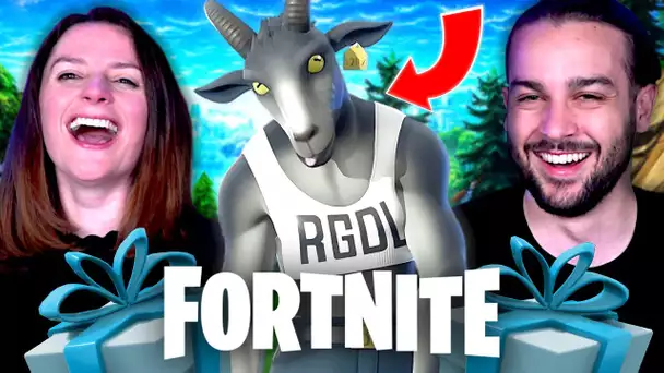 ON A RECU UNE CHEVRE SUR FORTNITE ?! SKIN GOAT SIMULATOR FORTNITE SAISON 4 DUO