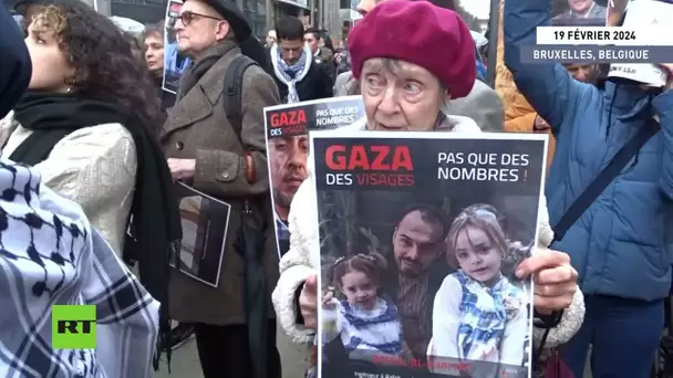 🇧🇪  Des manifestants pro-palestiniens se rassemblent devant la Commission européenne à Bruxelles