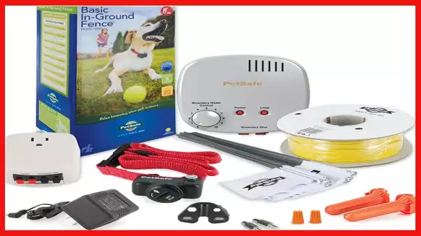Underground Electric Pet Fence System with Waterproof and Battery-Operated Training Collar : PetSafe