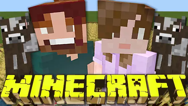 ON A ADOPTÉ DES VACHES ! SURVIE MINECRAFT GUILLAUME & KIM