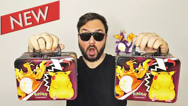 Ouverture de 2 COFFRE-FORT VALISETTE POKEMON NOËL 2020 DRACAUFEU VMAX ! OMG CARTE SECRÈTE FANTÔME !