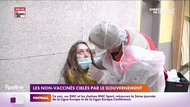 Covid-19 : les non-vaccinés ciblés par le gouvernement