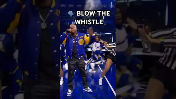 Too Short performs “blow the whistle” at the 2025 NBA All-Star game