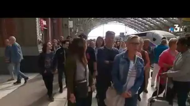 Braderie de Lille : l&#039;arrivée massive de visiteurs à la gare Lille-Flandres