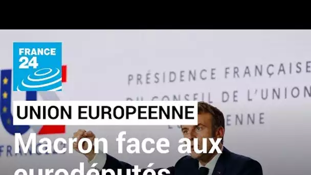 Emmanuel Macron présente ses priorités aux députés européens • FRANCE 24