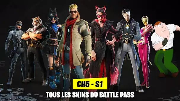 LES SKINS DU PASSE DE COMBAT CHAPITRE 5 SAISON 1 ! (JONES VENGEUR, NISHA, HOPE, SNAKE, OSCAR ...)