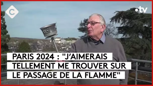 Après 1948, il rêve de porter à nouveau la flamme olympique à 99 ans - C à Vous - 14/03/2024