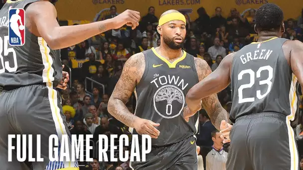 WARRIORS vs LAKERS | DeMarcus Cousins Leads The Way For GSW | April 4, 2019