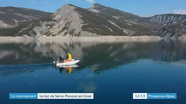 Hautes-Alpes : Le lac de Serre-Ponçon offre un visage bien différent en hiver