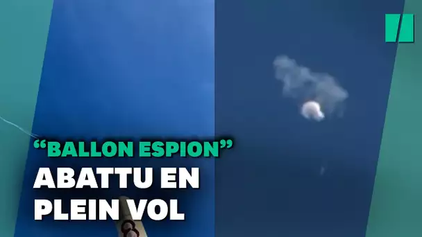 Les images du "ballon espion" chinois abattu par les États-Unis