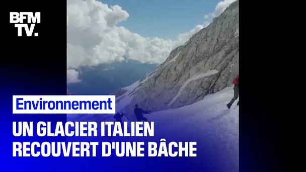 En Italie, un glacier recouvert d'une toile de 100.000 mètres carrés pour ralentir sa fonte