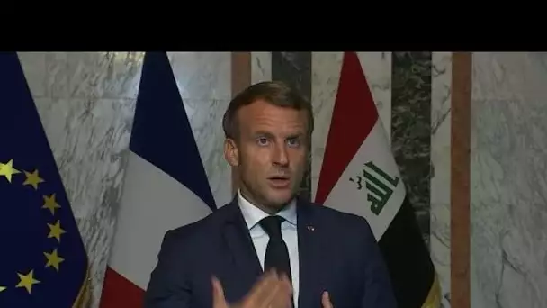 À Bagdad, Emmanuel Macron affirme son soutien à la "souveraineté" de l'Irak