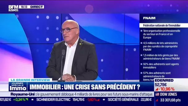 Pour Loïc Cantin (Fnaim), la crise immobilière "n'a rien de comparable" aux précédentes