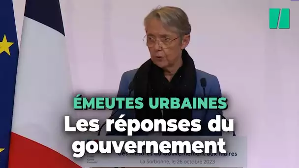 Encadrement militaire et responsabilisation des parents : les annonces de Borne après les émeutes