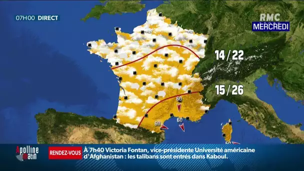 Météo: alerte orange canicule sur 5 départements, vent de fraîcheur ailleurs