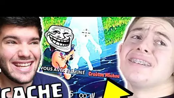 JE TROLL MICHOU IL RAGE ! CACHE CACHE FORTNITE CREATIF