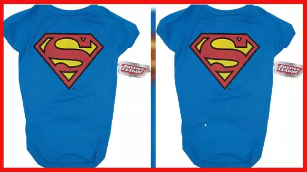 DC Comics for Pets Superman Logo Dog T Shirt, Blue