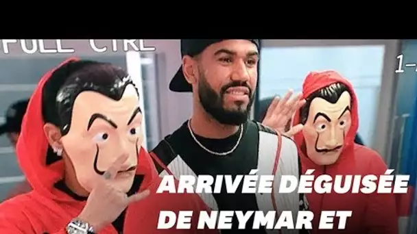 Mbappé et Neymar arrivent au stade déguisés en braqueurs de la Casa de Papel
