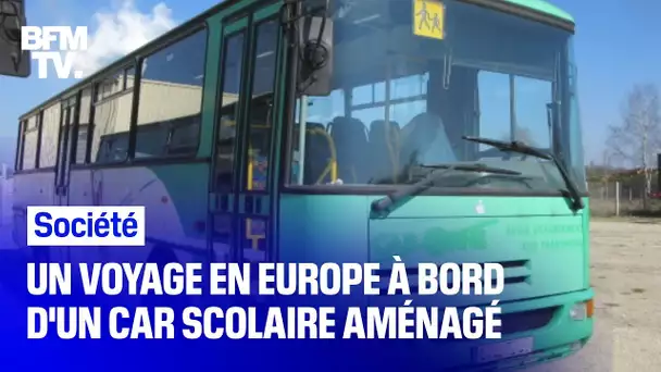Une famille mayennaise s'apprête à partir pour un tour de l'Europe à bord d'un car scolaire aménagé