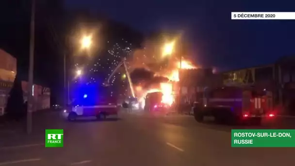 Spectacle impressionnant suite à l’incendie dans un magasin de feux d’artifice