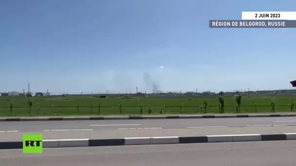 Russie : fumée et véhicules militaires dans la banlieue de Belgorod