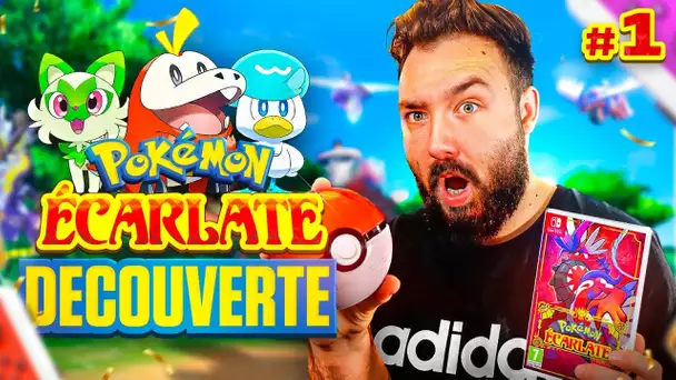 POKEMON ÉCARLATE 1 ! COIFFETON ou CHOCHODILE ou POUSSACHA ! CAPTURE DES PREMIERS POKEMON / SWITCH