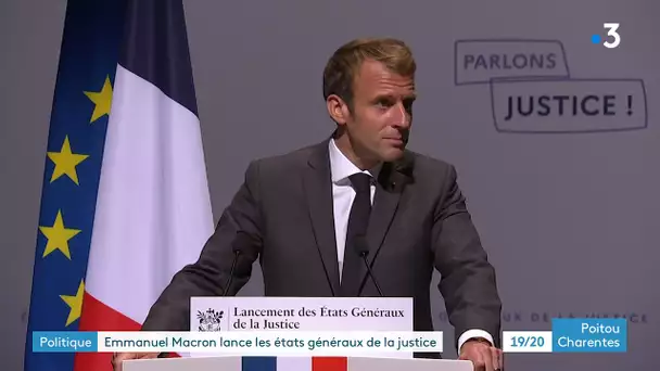 Politique : Emmanuel Macron lance les états généraux de la justice à Poitiers